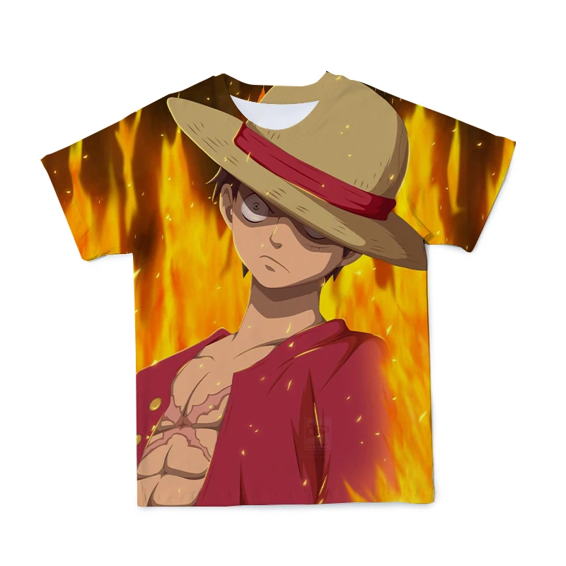 

3D Summer New Anime One-Piece Men's Printed T-Shirt Trendy Fashion Short Sleeve Breathable Polyester Top Can Be Customized