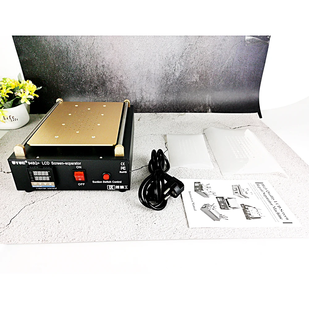 uyue 948q max 11 inch built in vacuum phone lcd screen separator machine glass touch screen refurbished repair for iphone free global shipping