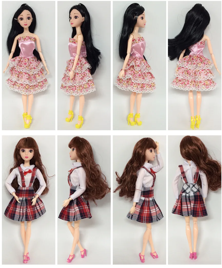 N-1 Doll Clothes Girl DIY For 1/6 OOAK Beauty Doll's Dress A Brand Head As Gift If 3-set or More