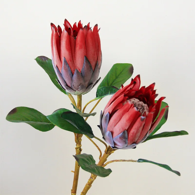 

Silk Protea Cynaroides Artificial Emperor Flower for Wedding Home Party Table Decoration High Quality Fake Flower