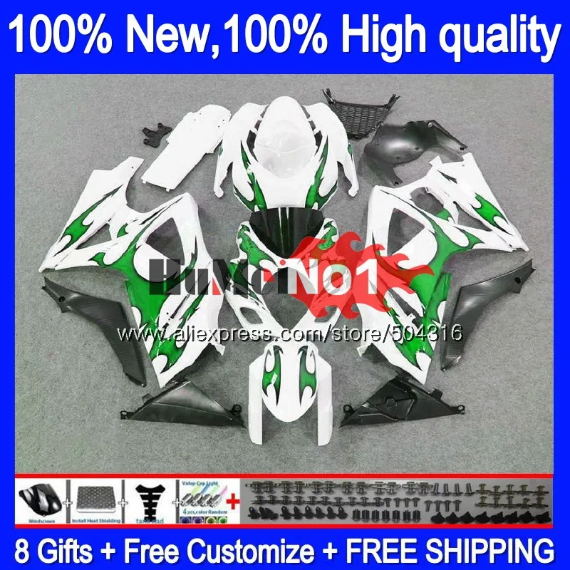 

Корпус для SUZUKI GSX R1000 GSXR-1000 GSXR 1000 CC 2007 2008 Green Good 22MC.126 K7 1000CC GSX-R1000 07-08 GSXR1000 07 08 обтекатель