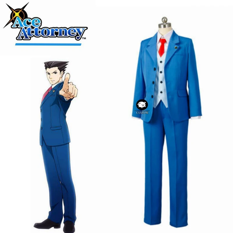 

2020 Ace Attorney Phoenix Wright Gyakuten Saiban Uniform COS Clothing Cosplay Costume Customized Accepted