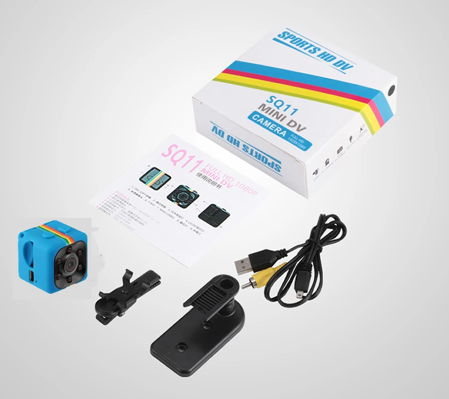 Blue SQ11 Мини камера wifi камера FULL HD 1080P с ночным видением водонепроницаемый корпус CMOS сенсорный регистратор видеокамера SQ11 SQ12 SQ13 SQ23 - Цвет: Blue SQ11