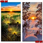 Алмазная живопись закат снег Одуванчик Стразы полная квадратная Алмазная вышивка крестиком Сделай Сам мозаика ручной работы вышивка Декор Большой