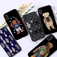 yndfcnb cartoon cute bear italy phone case for iphone 11 12 pro xs max 8 7 6 6s plus x 5s se 2020 xr cover