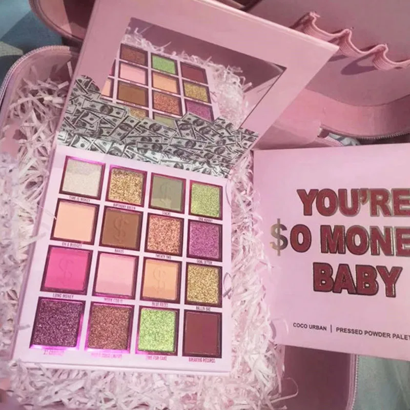 

You're So Money Baby Siny Eye shadow Palette Nude Color Eye Pigment Pressed Powder Palette Matte Glitter Eyeshadow Pallete