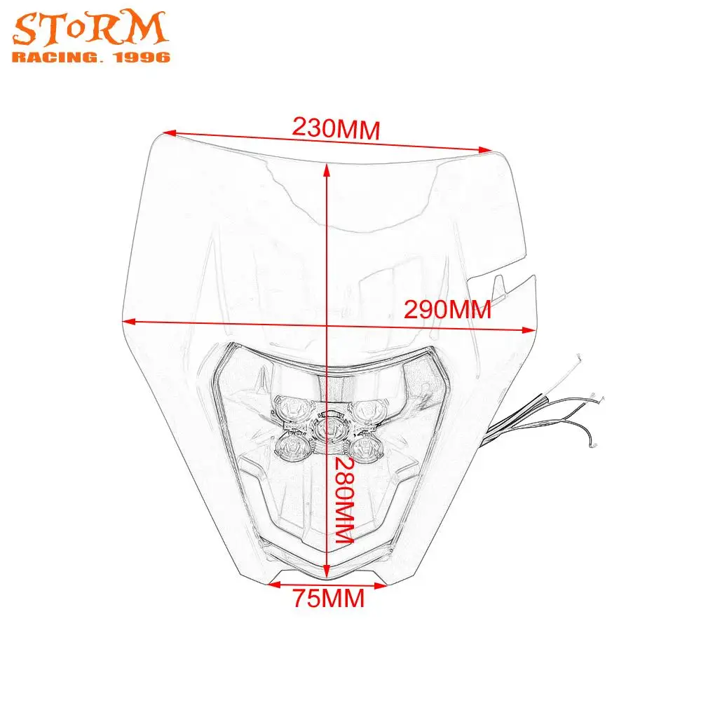 Светодиодный ЛОБНЫЙ фонарь для мотоцикла KTM SX XC SXF EXCF XCW XCF 50 65 85 125 150 250 |