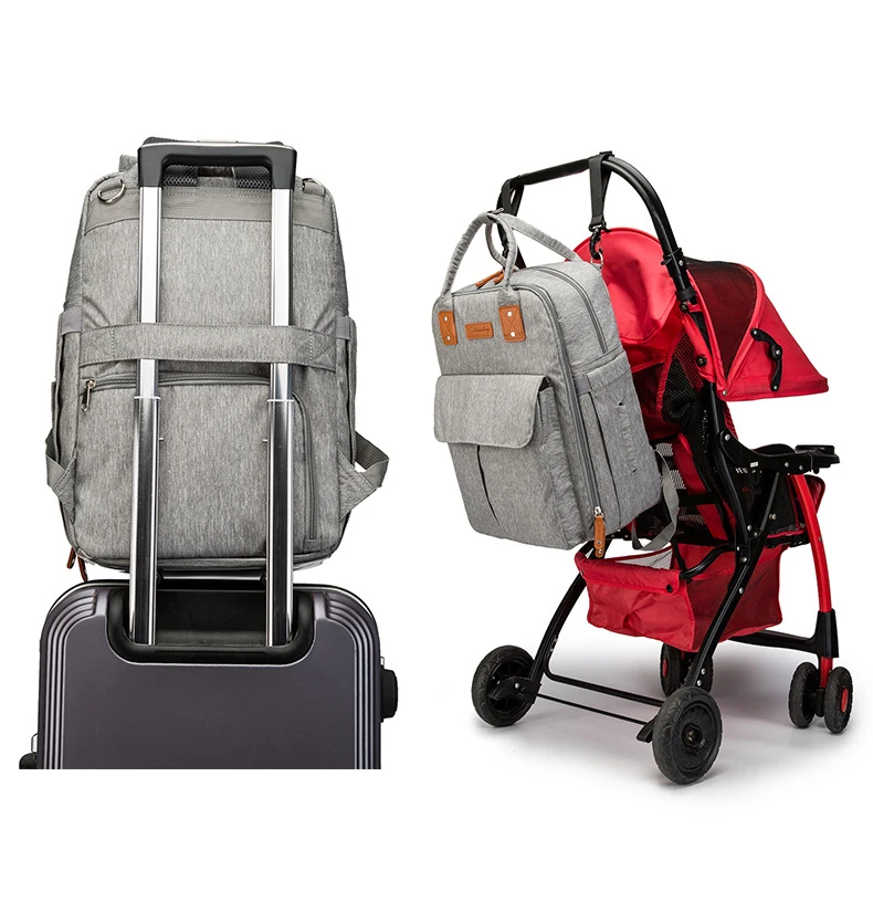 Strlloer рюкзак большой емкости серый сумка для подгузников органайзер