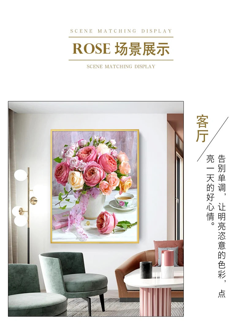 Набор для вышивки сделай сам крестиком с цветами и розами 11CT точная печать DMC