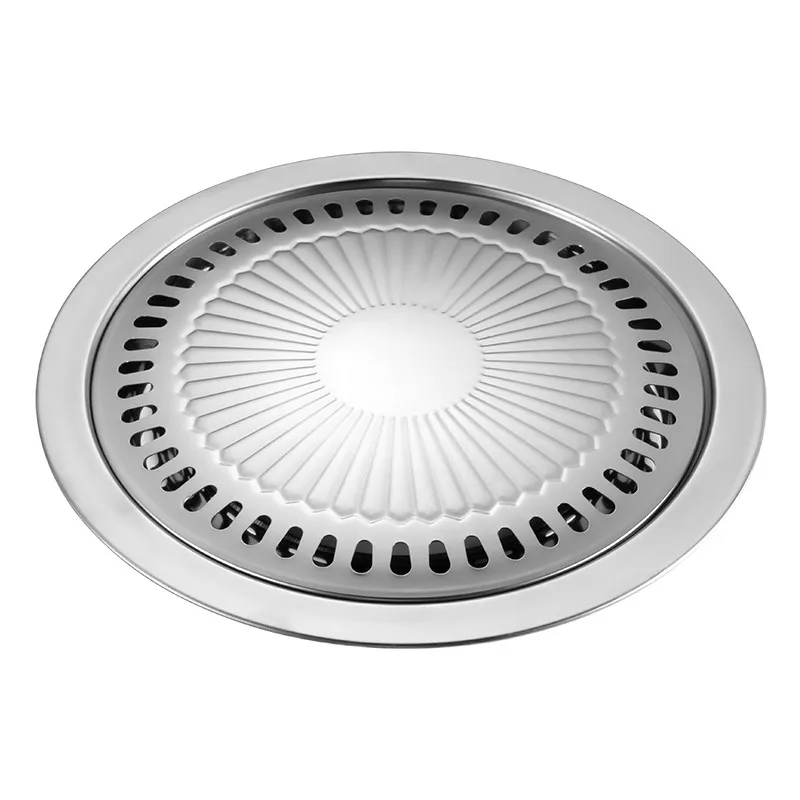 

BBQ Grill Accessories Gas Grill Pan Refined Iron For Barbecue BBQ Plate Healthy Smokeless Roasting Outdoor Cooking Tools
