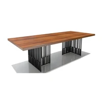 big wooden dining table set comedor sillas de comedor nordic modern iron leg mesa comedor muebles de madera mesa de jantar cd260