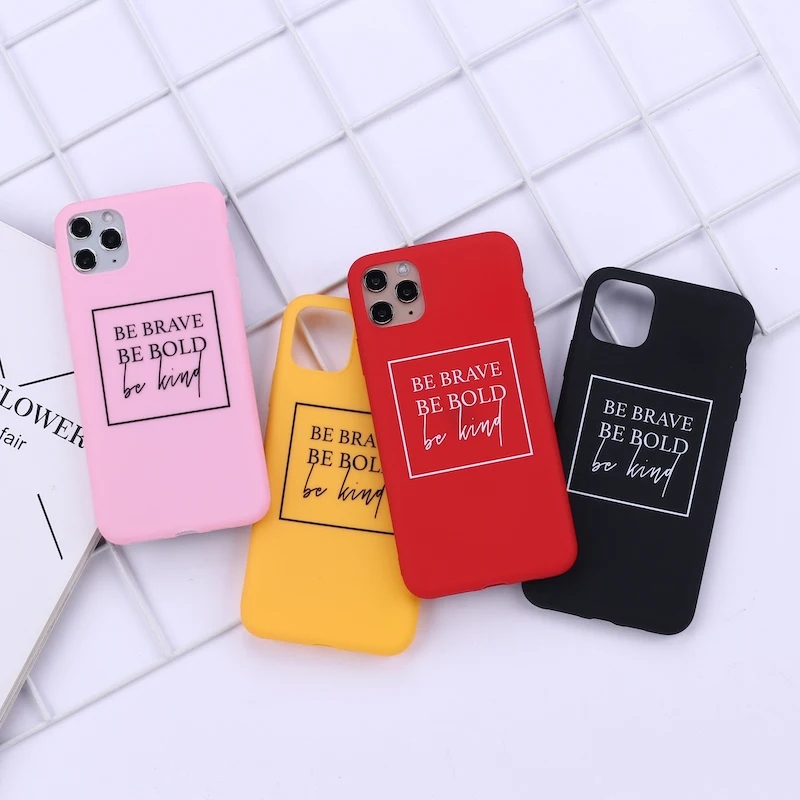 

Positive Quote Bold Slogan Phone Cover For iPhone 12 11 Pro Max XS XR Max 7 8 7Plus 8Plus 6S SE Soft Silicone Candy Case Fundas