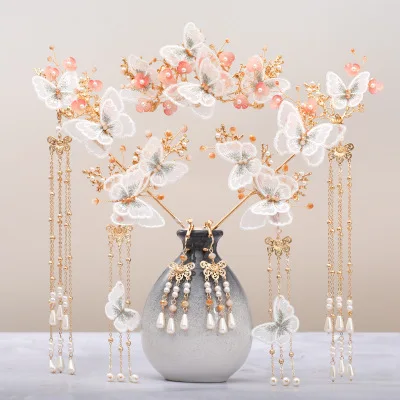 Роскошная модная свадебная заколка в китайском стиле с жемчужинами и кисточками