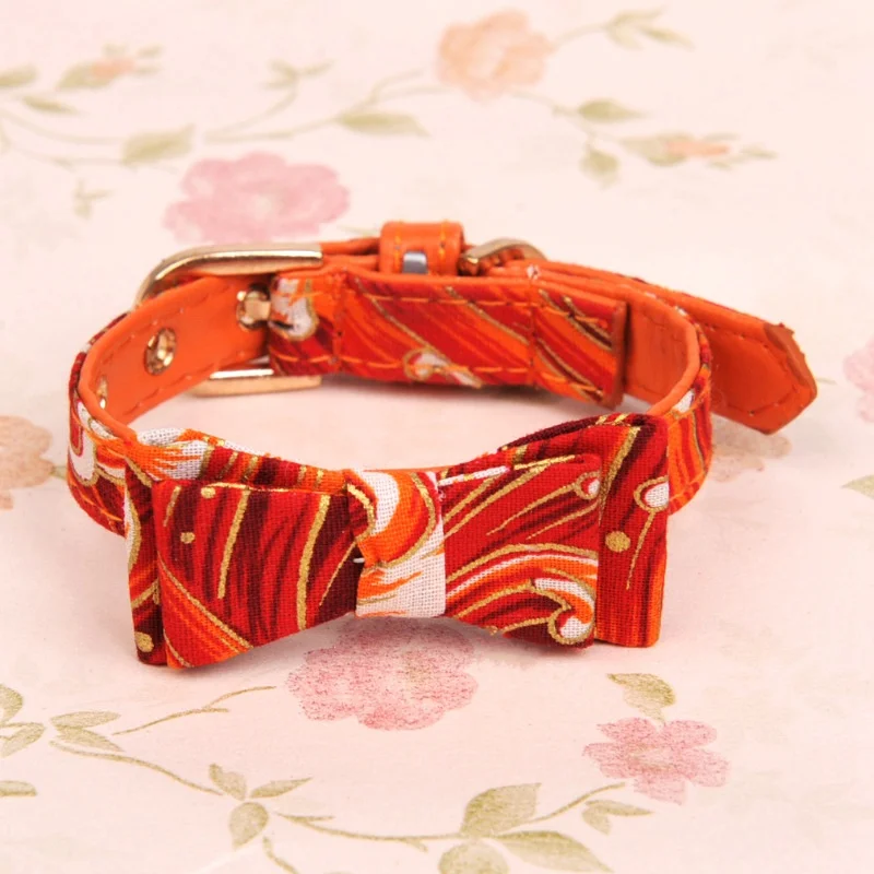 Ожерелья для кошек ошейник товары питомцев Прямая поставка воротник с бантом