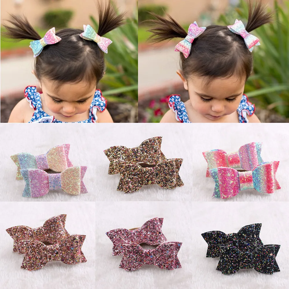 6 пар колец для волос с бантиком эластичная резинка маленьких девочек детские