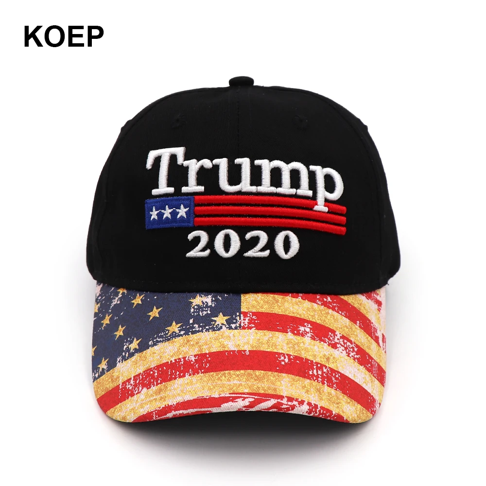 Новинка 2020 Кепка с флагом США бейсболка s Keep America Great Снэпбэк президента 3D вышивкой