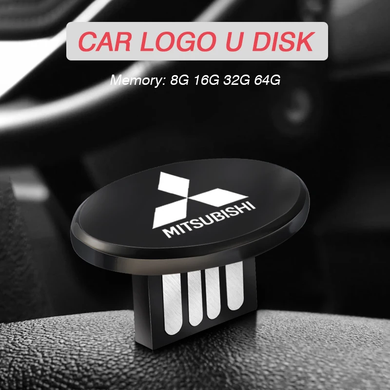 Флэш-накопитель Mini U Disk с логотипом автомобиля USB-накопитель для Mitsubishi Lancer ASX Mirage
