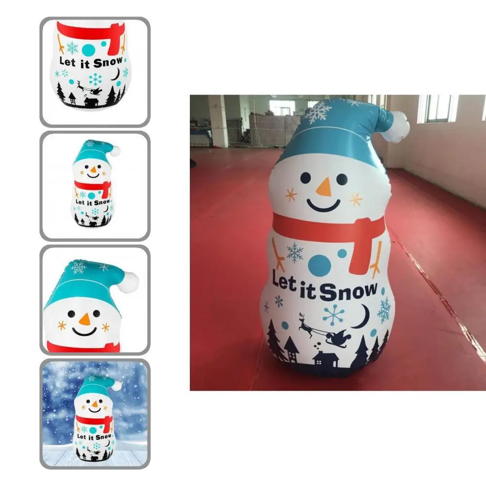 

Рождественский надувной снеговик из ПВХ, Высококачественная игрушка, быстро надуваемая надувная кукла, высокая эластичность для детей