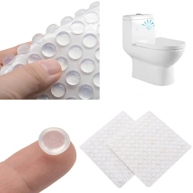 

20pcs Transparent Silicone Rubber Foot Pads Anti-collision Particles Back Glue Furniture Anti-skid Sheet Self-adhesive Pad