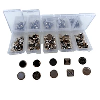 hl 10 styles team 1 box 100pcs 10mm 11mm dripping oil plating buttons shank diy apparel shirt buttons sewing accessories