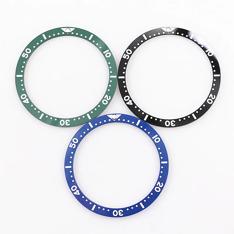 

38mm Flat Ceramic Watch Bezel Insert With Luminous Beads For SKX007 SKX009 Series Watch