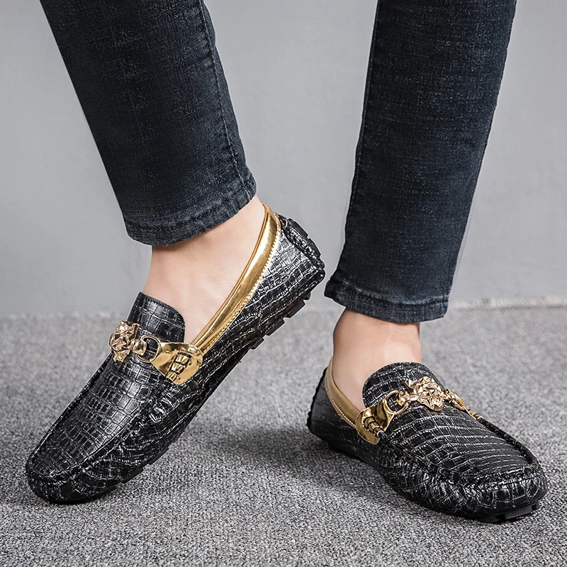 

Туфли мужские прогулочные из дышащей кожи, модные дизайнерские лоферы, Повседневная модная летняя обувь