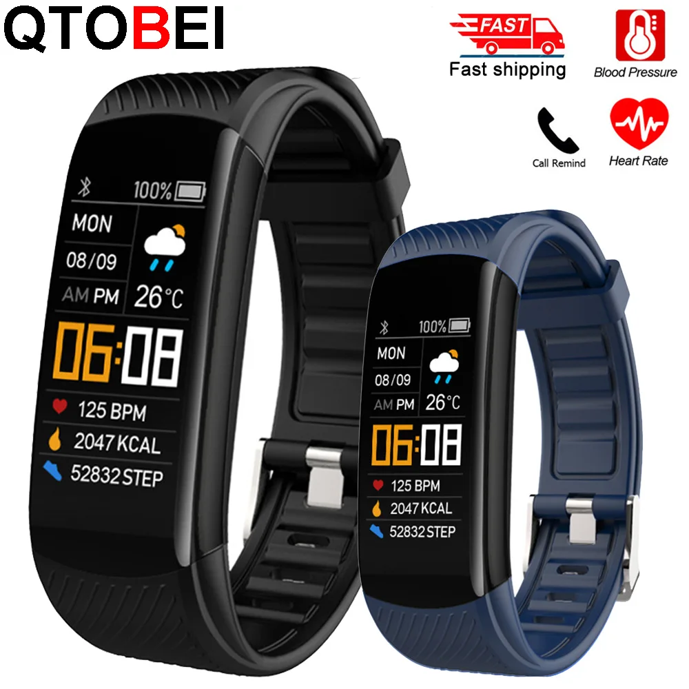 Смарт браслет C5S с монитором кровяного давления фитнес трекером часы