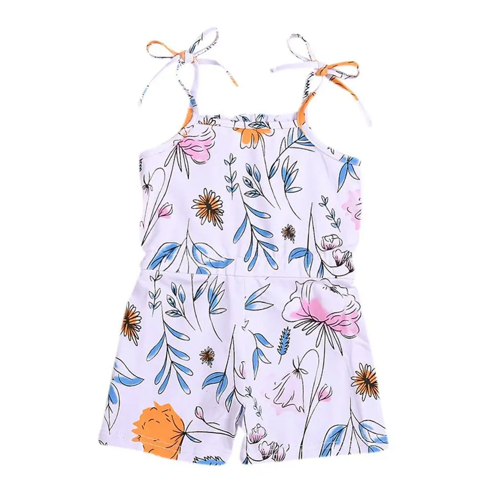 

Summer Infant Baby Newborn Girls Floral Sleeveless Casual Bodysuit Outfits