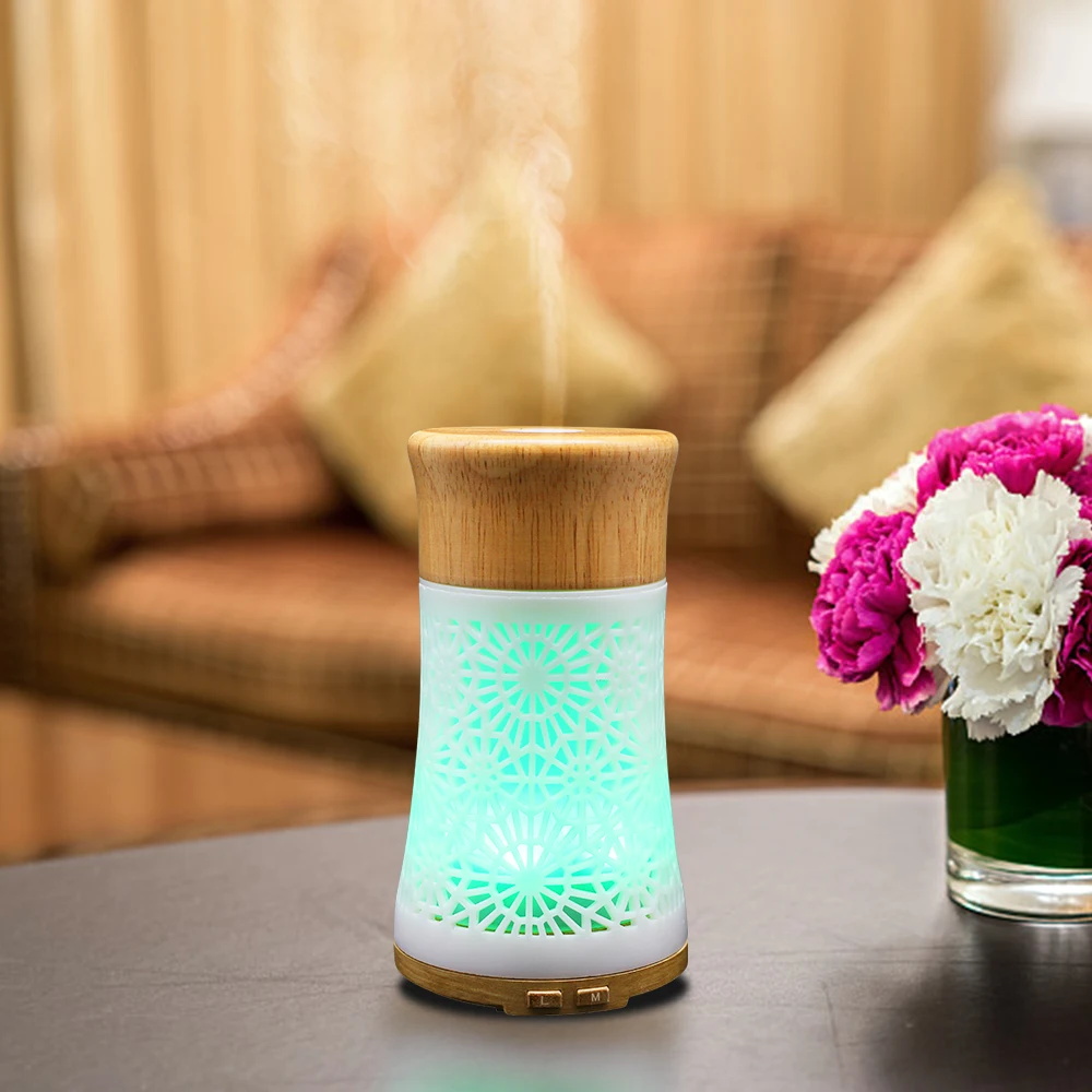 50 мл деревянная полая форма Арома диффузор бытовой ультразвуковой увлажнитель