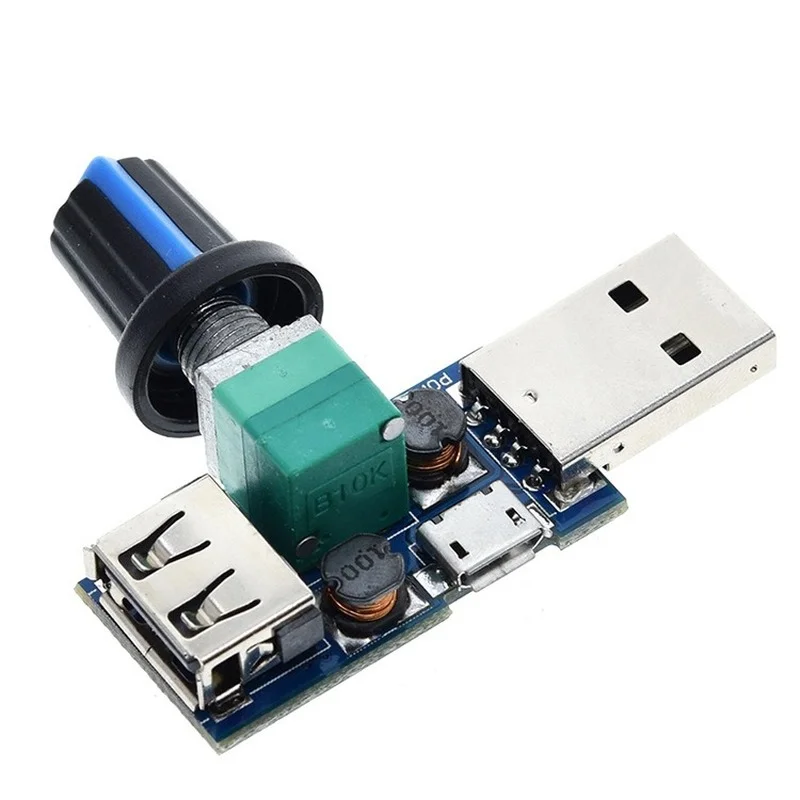 DC 5V Micro USB Fan Governor Wind Speed Controller Air Volume Regulator Cooling Mute Multifunction Noise Reduction Switch Module