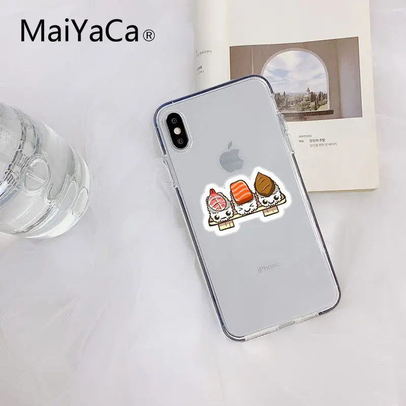 Чехол MaiYaCa для iphone 7 6 X прозрачный чехол суши iPhone 8 6S Plus XS MAX 5 5S SE XR Fundas Capa | Мобильные