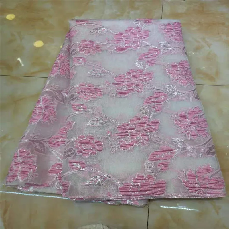 Африканская кружевная ткань 2020 розовые нигерийские кружева с вышивкой парча