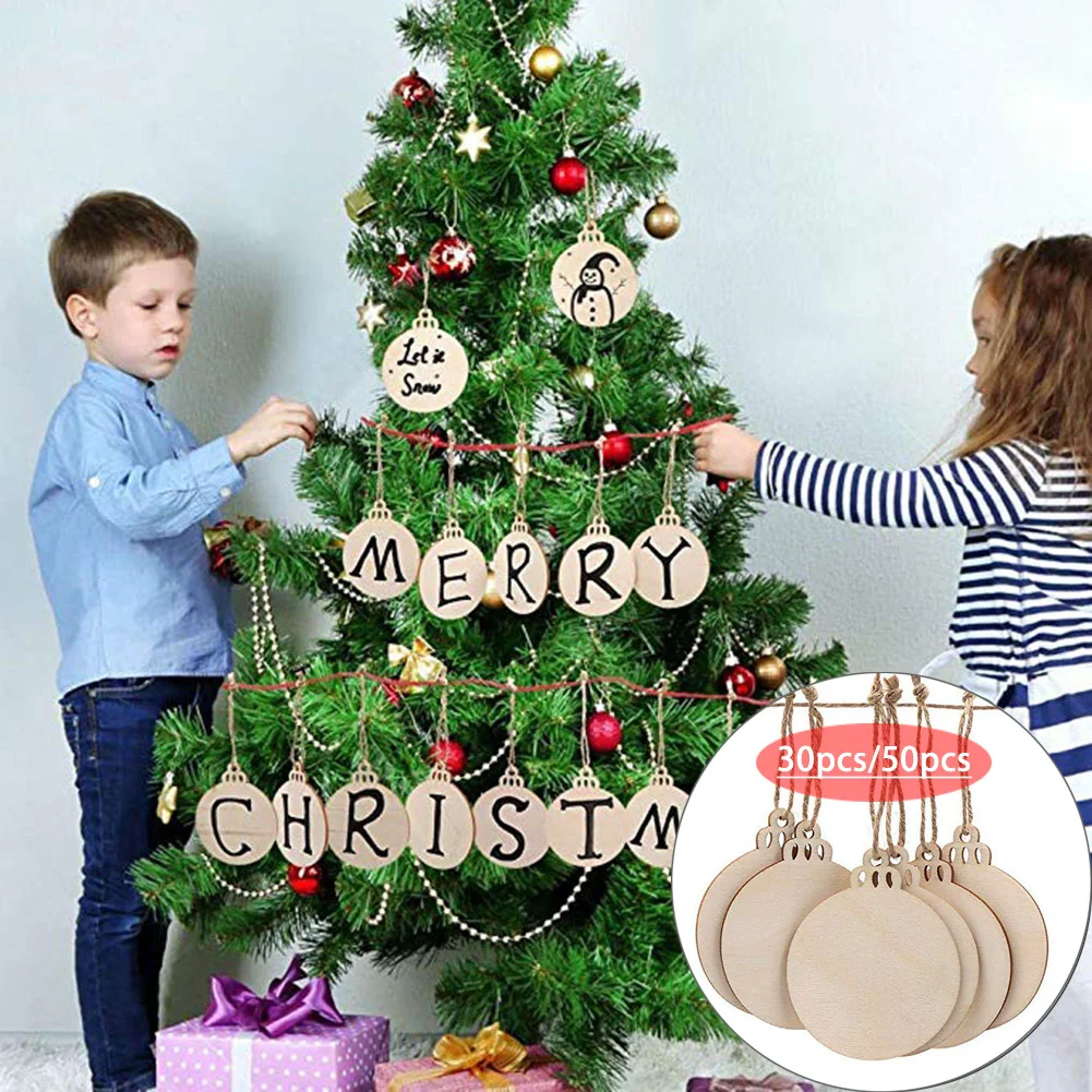 30/50 шт Круглые деревянные пластинки с шпагаты поделки незаконченные