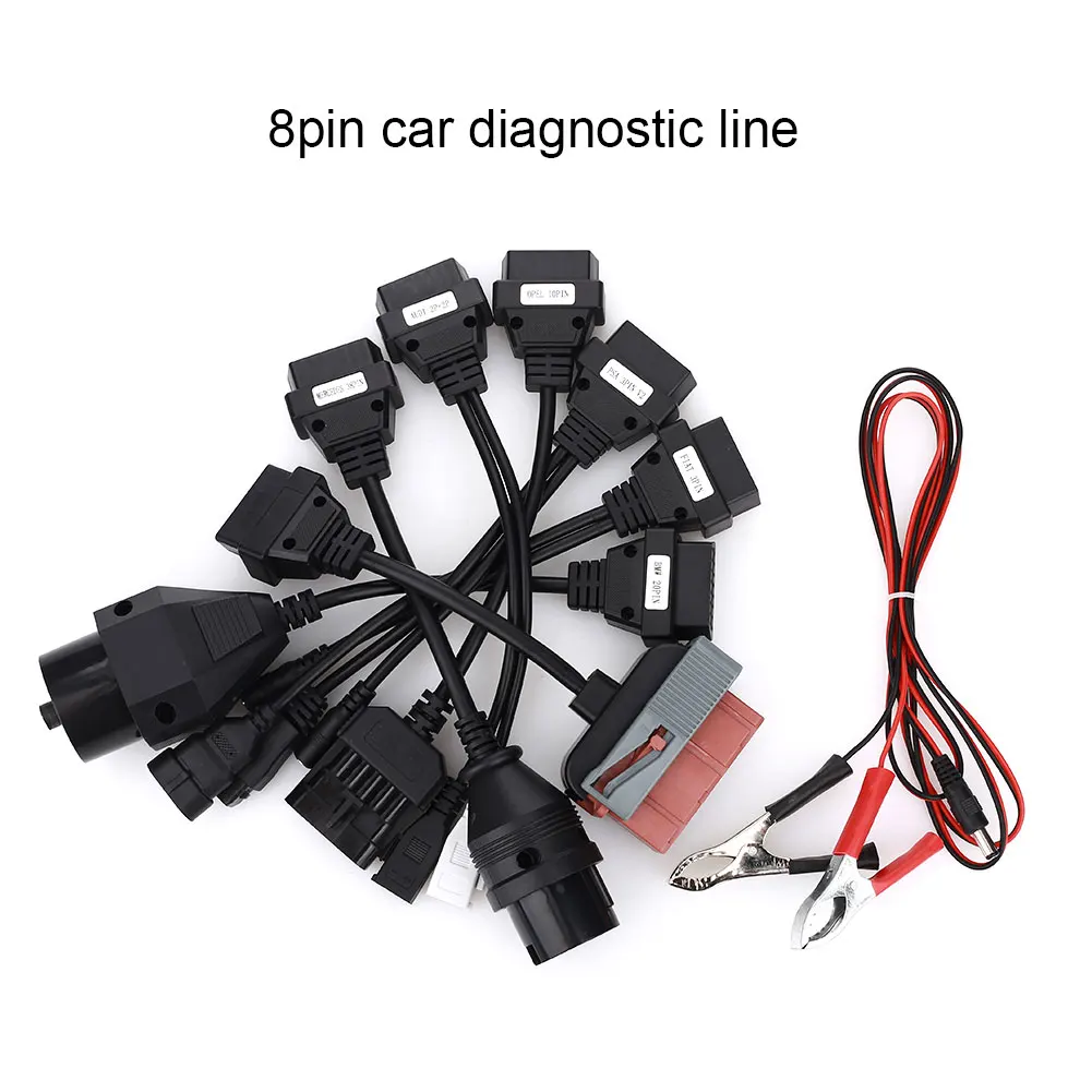 

Technical Universal Professional Kit 8pcs OBD2 Cables Adapter Cars For AUTOCOM CDP OBD2 Car Cables Adapter