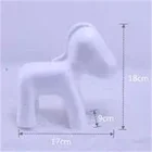 Горячая распродажа 18 см 25 см 33 см пенопластовый Единорог лезвие неувядающий цветок сырье розовое единорог модель рога Корона искусственное украшение для дома