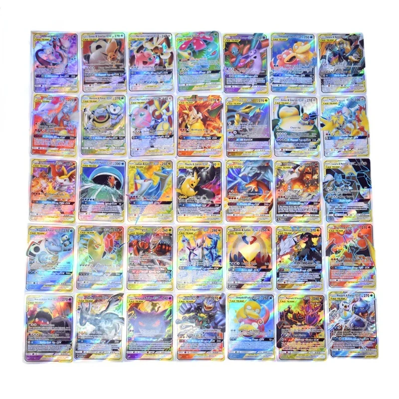 

Anime 90PCS French Version Pokemon Cards V GX MEGA TAG TEAM EX Game Battle Card Christmas Children's Toy Birthday Gift