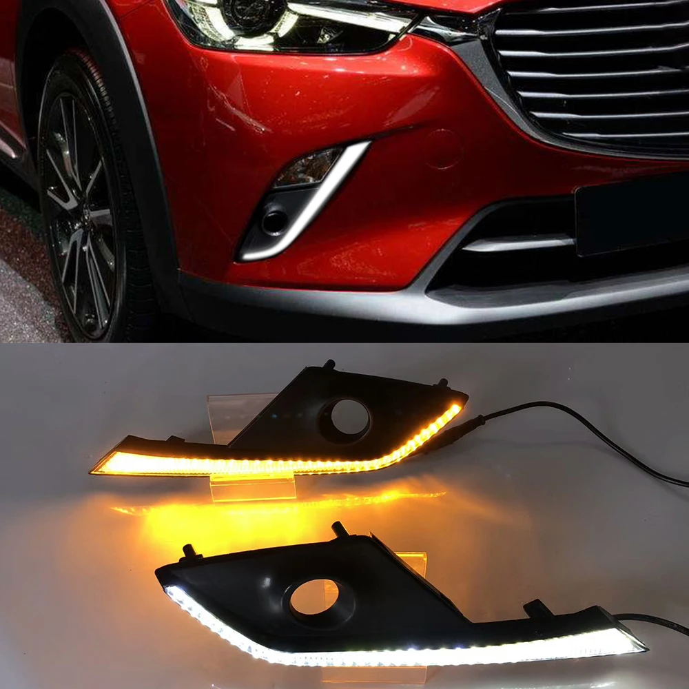 Автомобильные дневные ходовые огни CSGJMY светодиодсветодиодный для Mazda CX 3 CX3 2015 2016