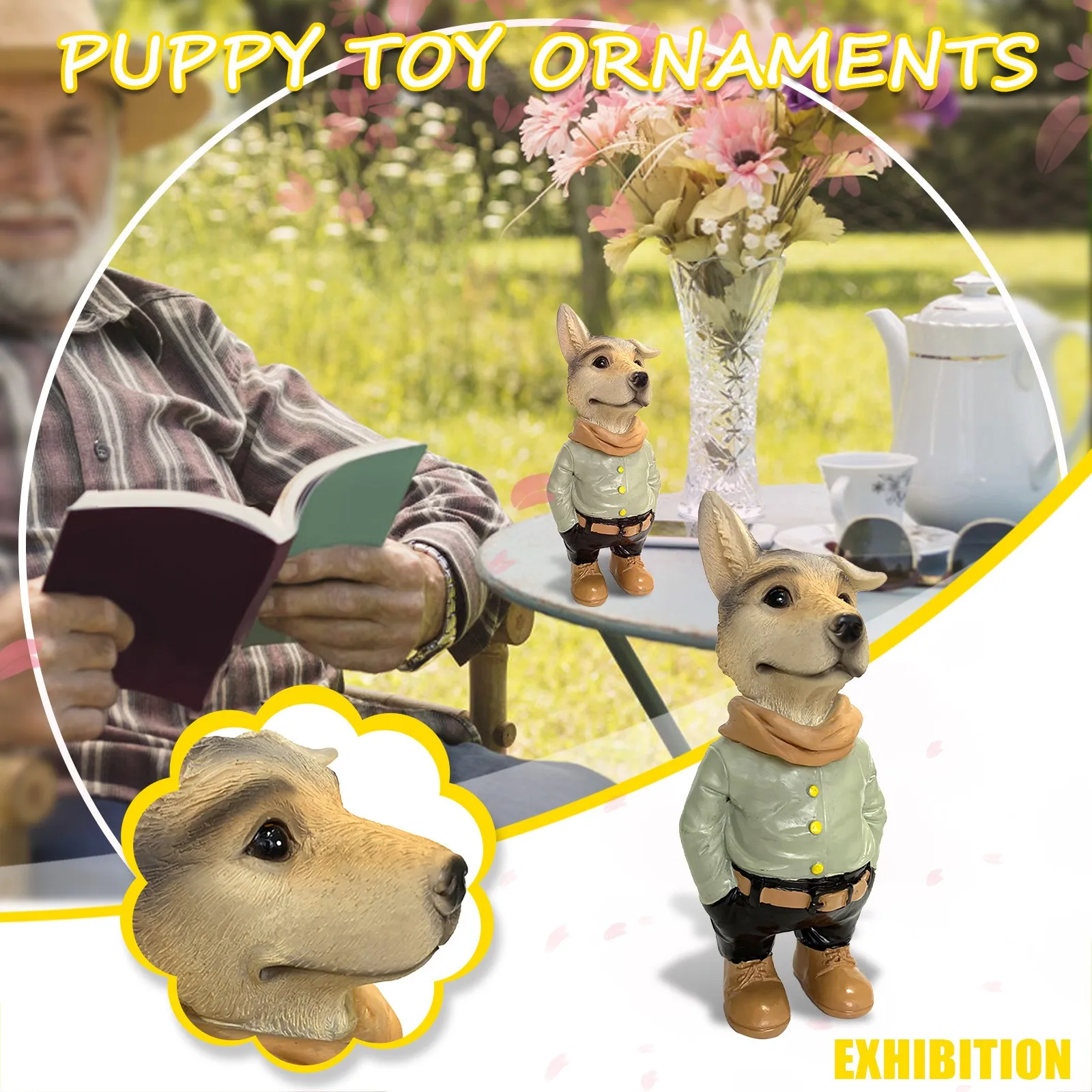 

Cartoon Animals Resin Decoration Sculpture Statue Home Decoration Collection Statue Indoor Outdoor Garden Decoration Fun Craft