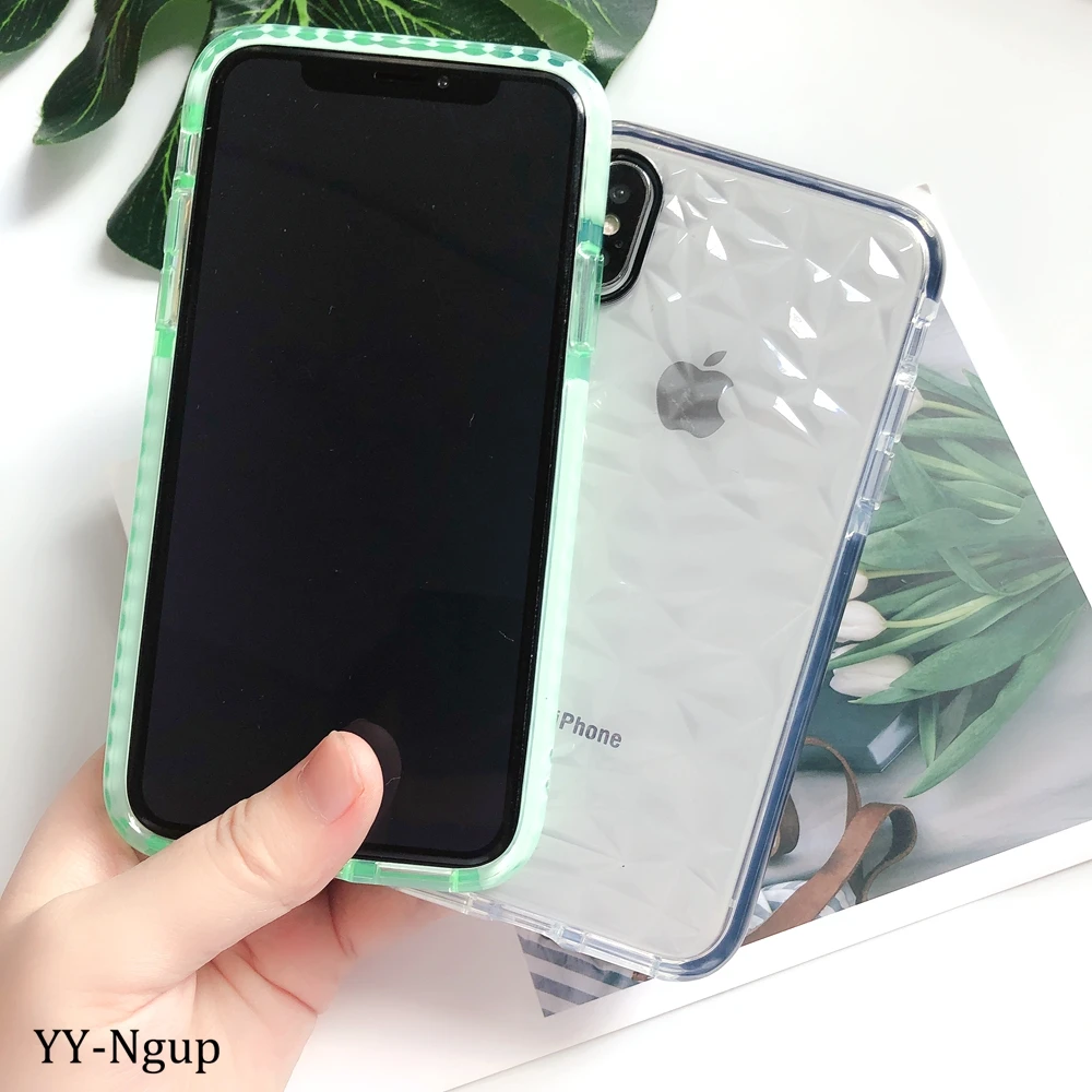 Shockproof Case for iPhone 5 5S SE XS Max Diamond Transparent Cover on Coque i Phone 6 6S 7 8 Plus X XR |