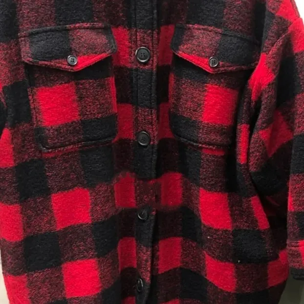 

2021 Spring / Autumn New Loose Wild Classic Check Pocket Long Sleeve Lapel Woolen Women Coat