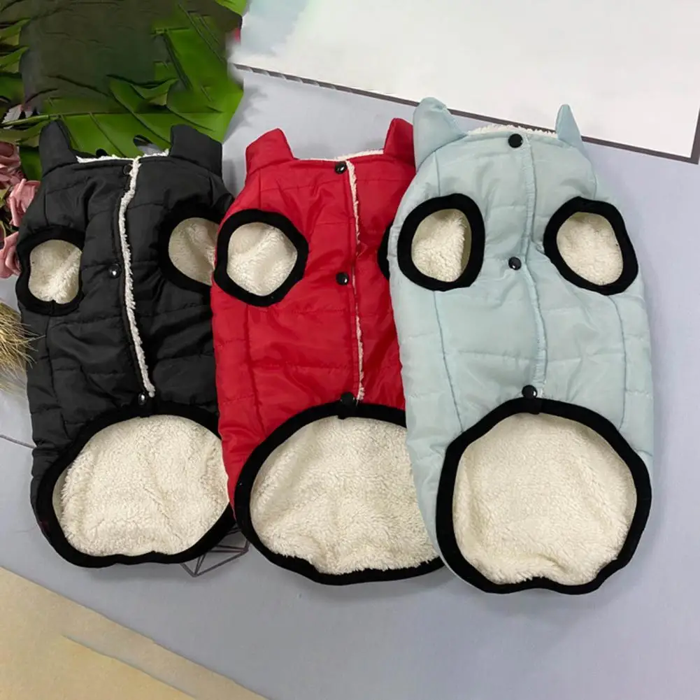 

Pet Clothing Button Closure Pet Jacket Lint Pet Dog Vest Coat Outfit
