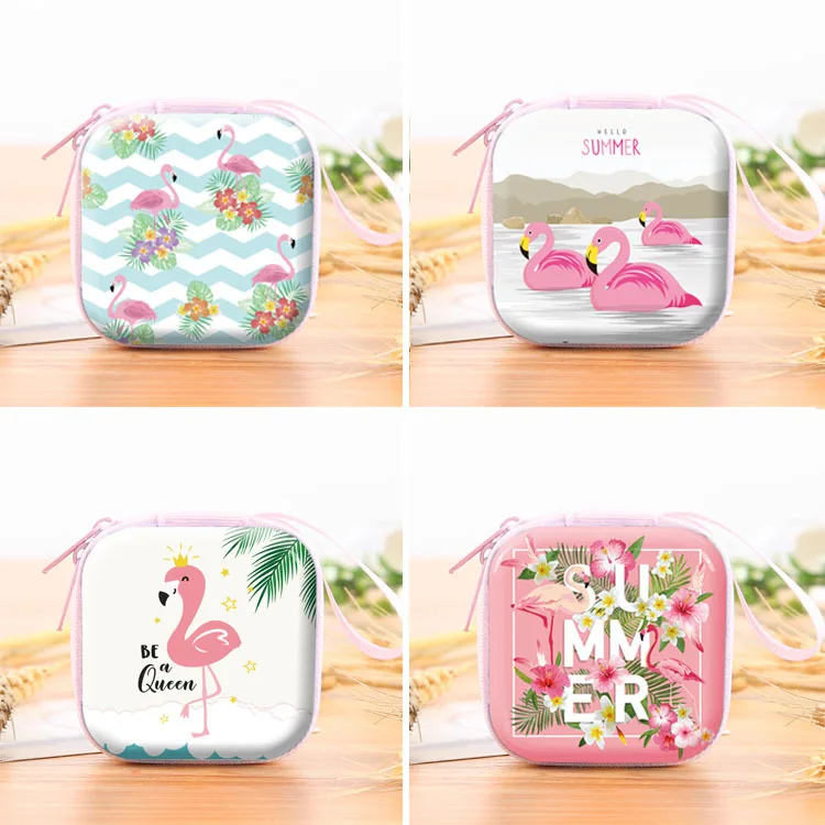 Корейский модный жестяной квадратный футляр для хранения кабеля наушников