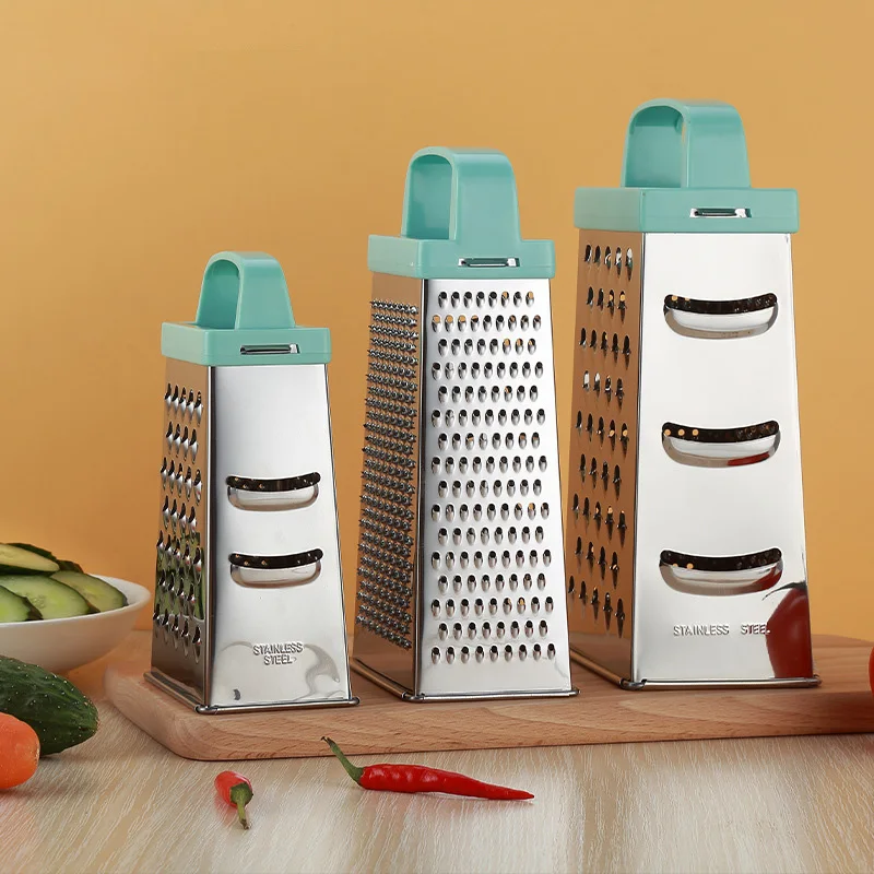 

Four-sided Box Stainless Steel Manual Vegetable Cheese Grater Vegetable Slicer Tower Multifunctional Kitchen Tool