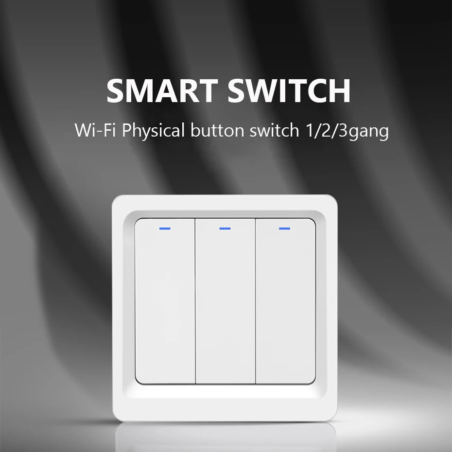 Wi-Fi-выключатель AVATTO Tuya настенный выключатель с физической кнопкой для