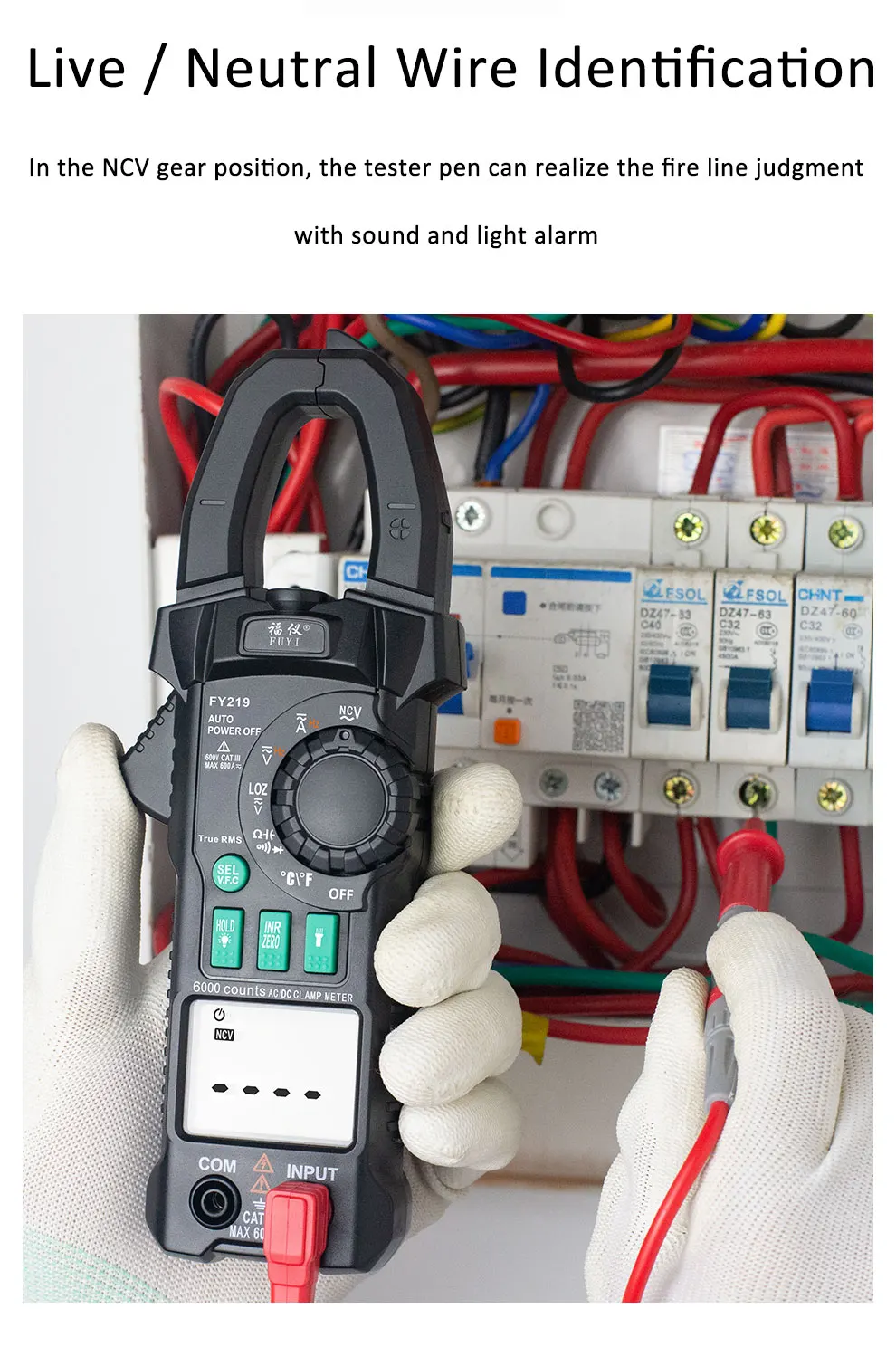 Digital Current Clamp Meters AC DC Pliers Ammeter Clamp Meter Multimeter True RMS Auto Range VFC Capacitance NVC Universal 50%