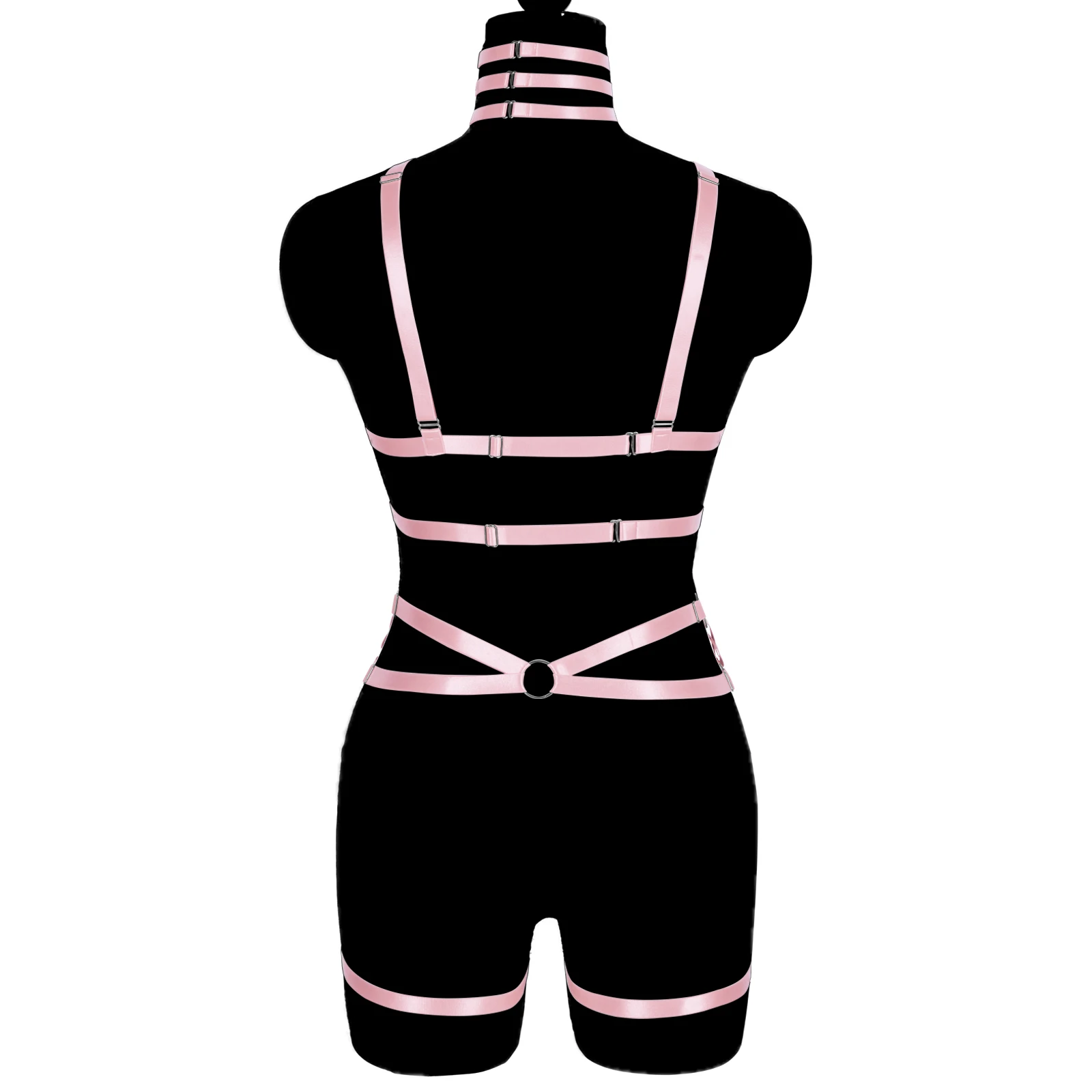 

Pastel Punk Pentagram Harness Garter Elastic Adjust Waist Body Very Comfortable Particularly Good-Looking Underwear For Women