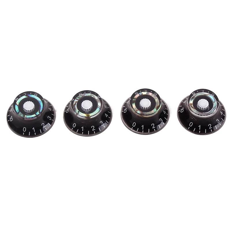 

4PCS LP Electric Guitar Tone Volume Knob Small Round Abalone Shell / Black White Button