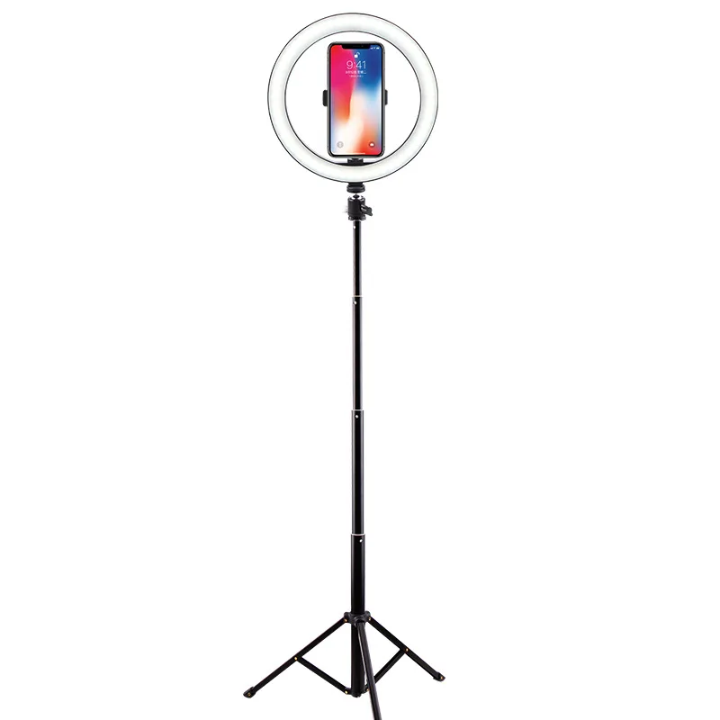 Photography lights8 Фотография с регулируемой яркостью светодиодный селфи кольцо свет Youtube видео Live 3000-6500k фотостудия свет с держателем телефона USB разъем штатив - Испускаемый цвет: Photography lights8