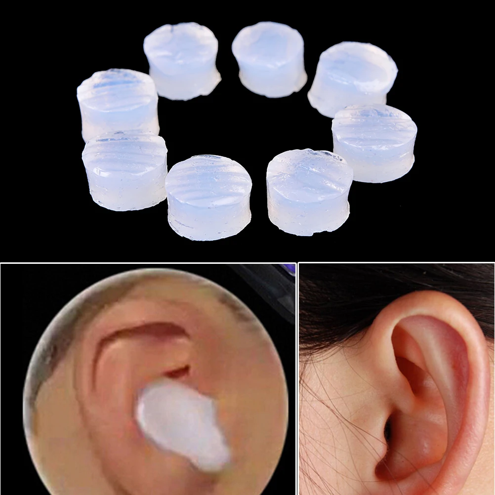 

4Pcs/1box Soft Comfortable Silicone Earplug Water Swimming Silicone Earplugs Sleep Noise Reducing