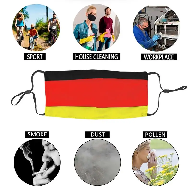 

Germany Flag Reusable Mouth Face Mask Unisex Adult Mask Anti Haze Dust Protection Cover Respirator Muffle